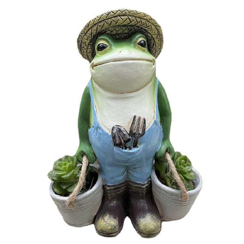 Funny Frogs Garden Statue