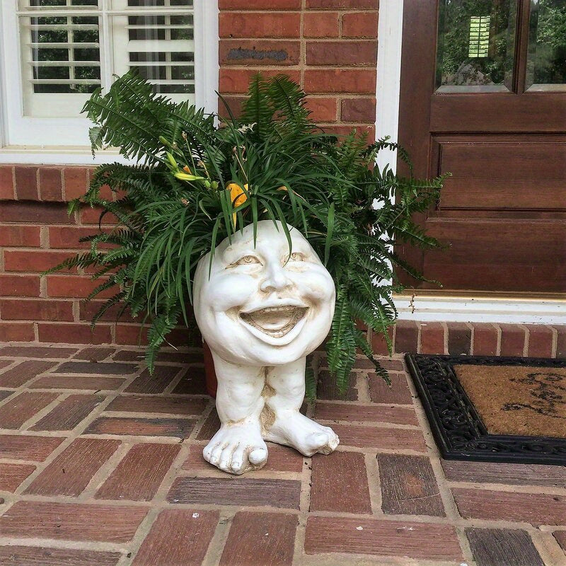 Enchanting Art Deco Floral Head Planter