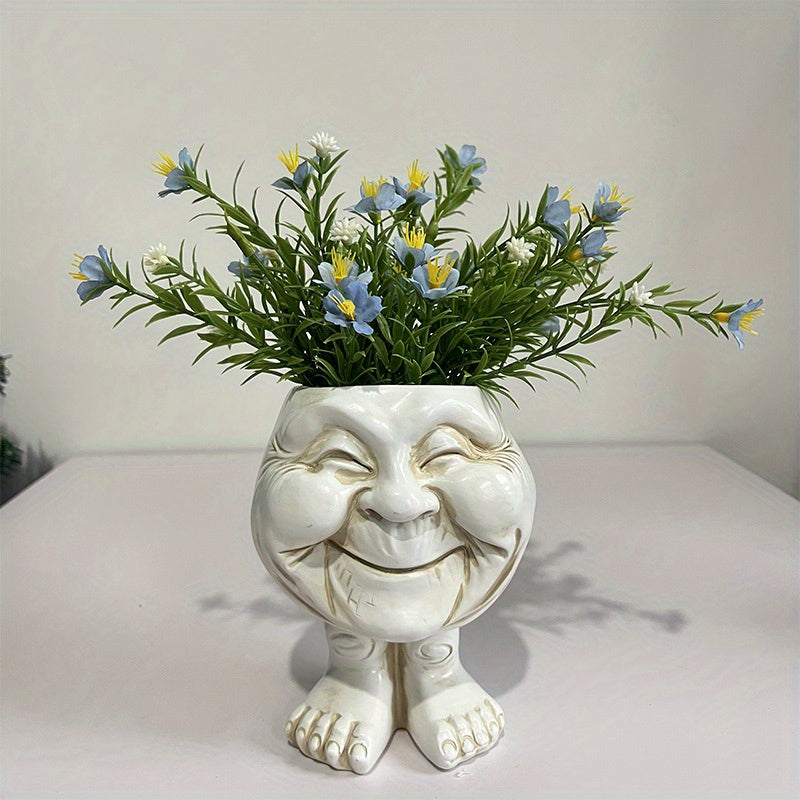 Enchanting Art Deco Floral Head Planter