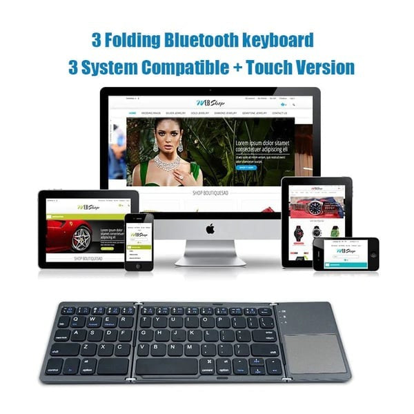 🔥Last Day Promotion 49% OFF🔥Foldable Bluetooth Keyboard with Touchpad