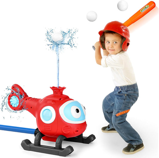 2-in-1 Water Sprinkler Baseball Helicopter Toy