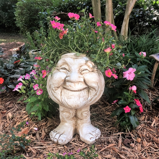 Enchanting Art Deco Floral Head Planter