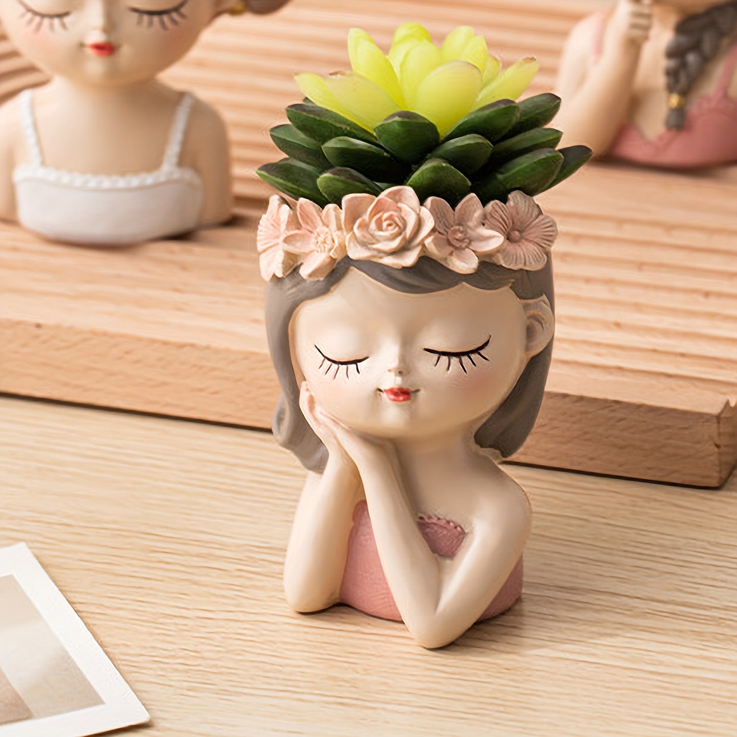 Mini Resin Face Flower Pot